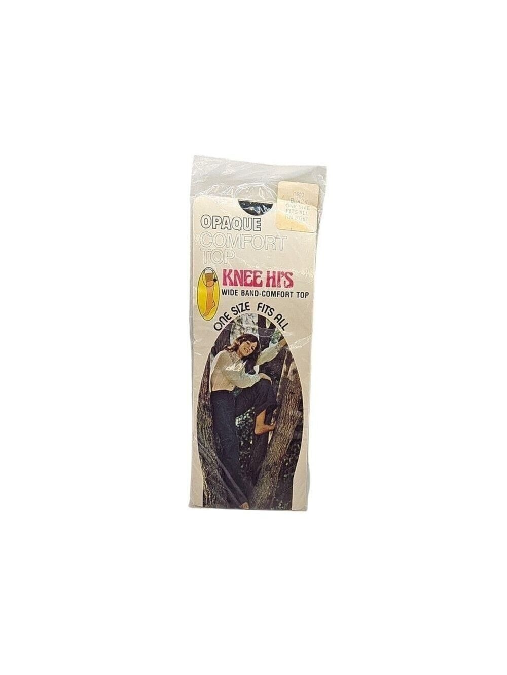 Opaque Knee High Socks Wide Band One Size